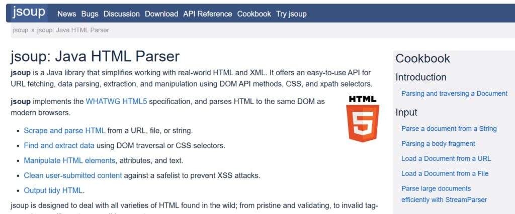 jsoup Java HTML Parser