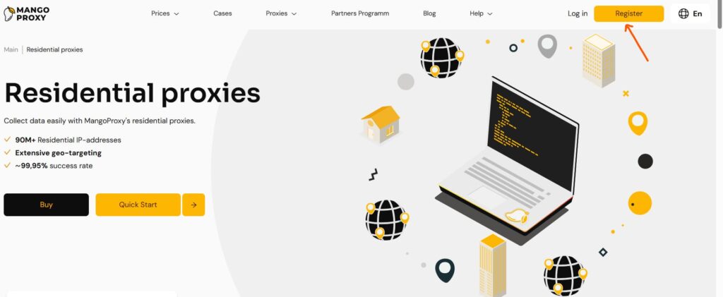 registration of residential proxies