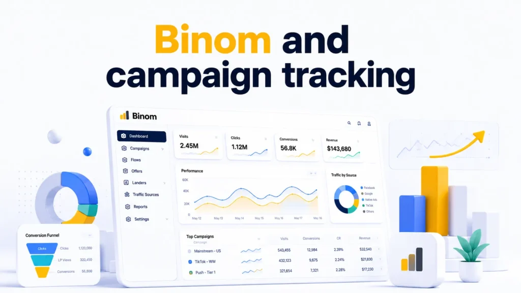 Binom: an efficient tracker for affiliate marketers and arbitrage specialists