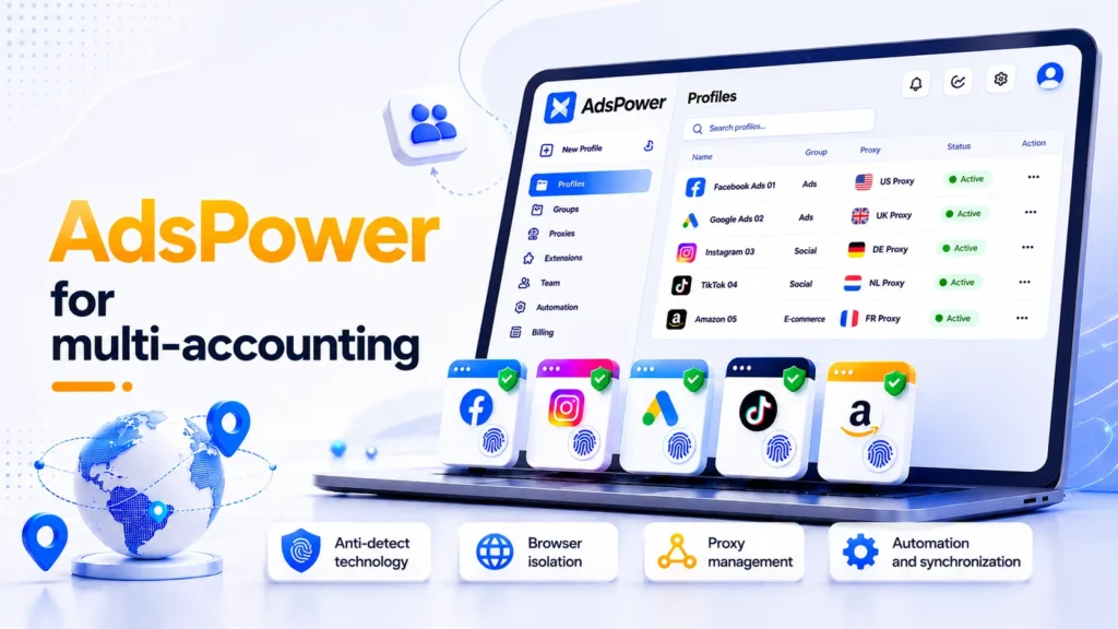AdsPower: a powerful antidetect browser for secure multi-accounting and automation