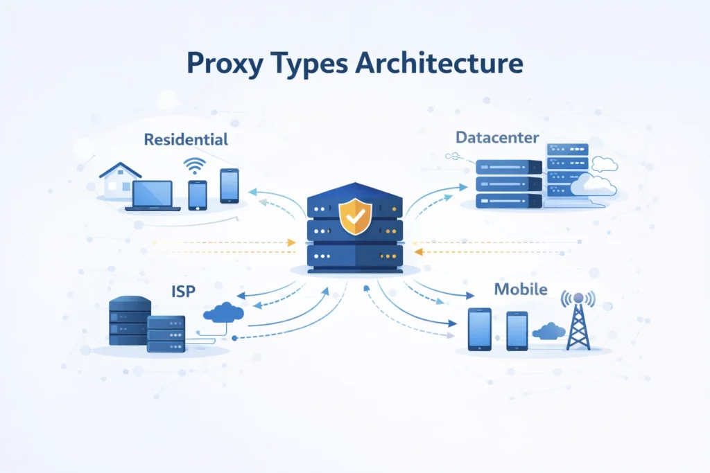 Residential vs Datacenter vs ISP vs Mobile Proxies: Key Differences and ...