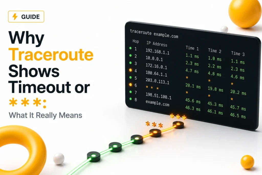 Why Traceroute Shows Timeout or * * *: What It Really Means