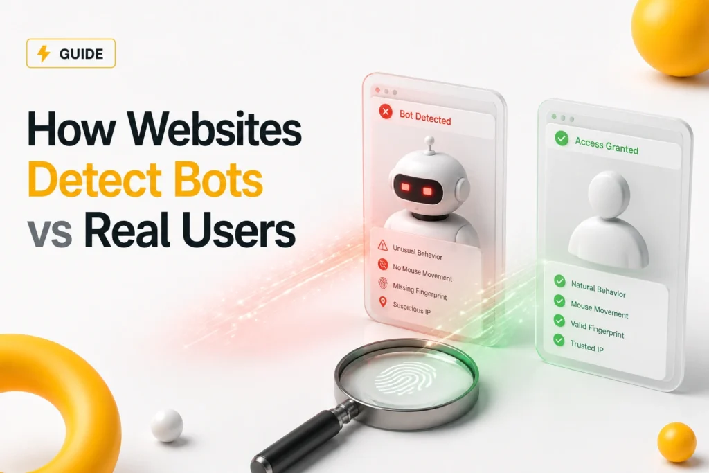 How Websites Detect Bots vs Real Users