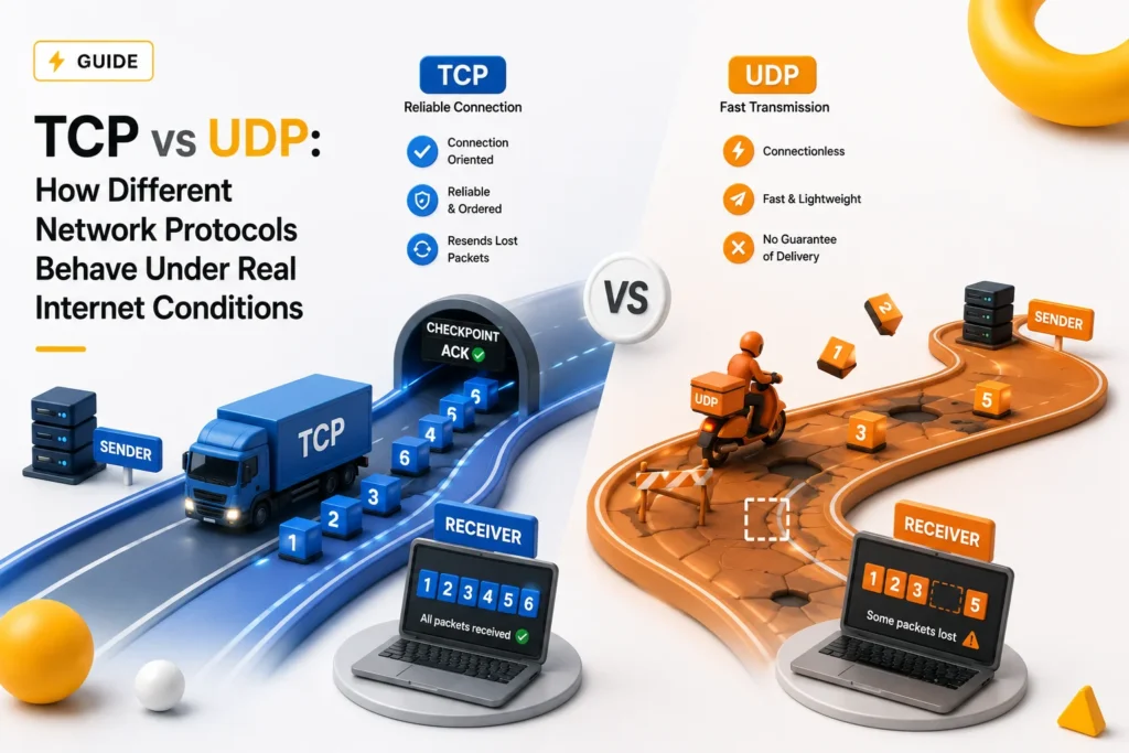 TCP vs UDP: How Different Network Protocols Behave Under Real Internet Conditions