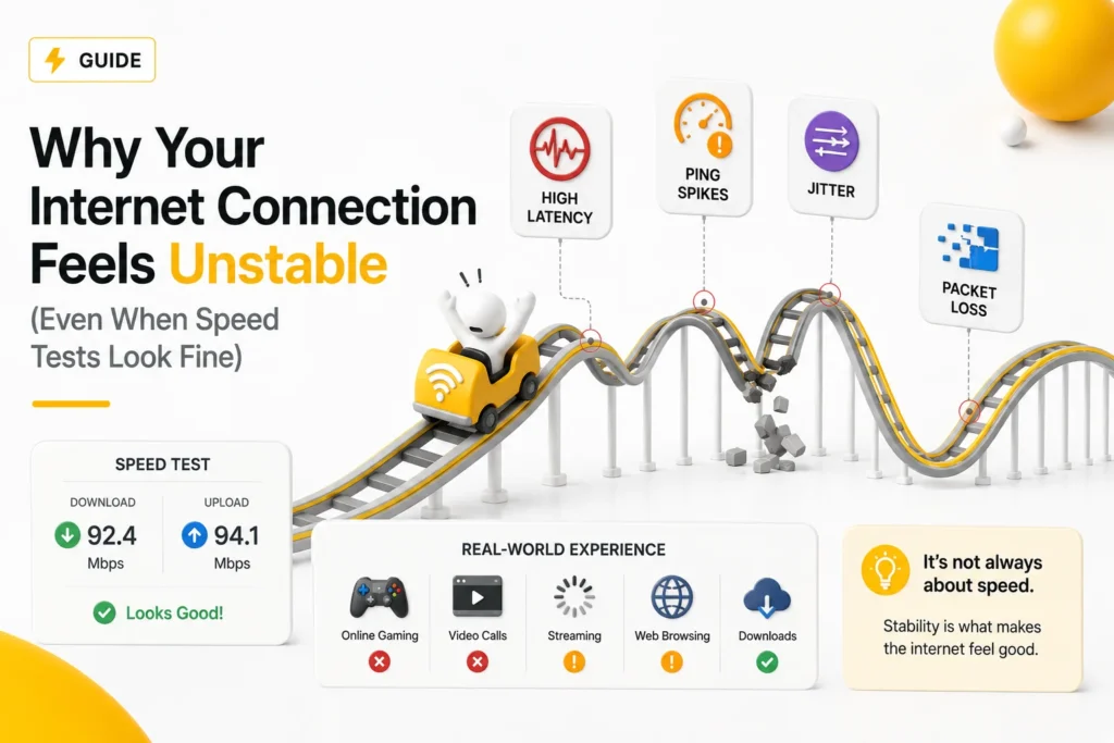 Why Your Internet Connection Feels Unstable (Even When Speed Tests Look Fine)