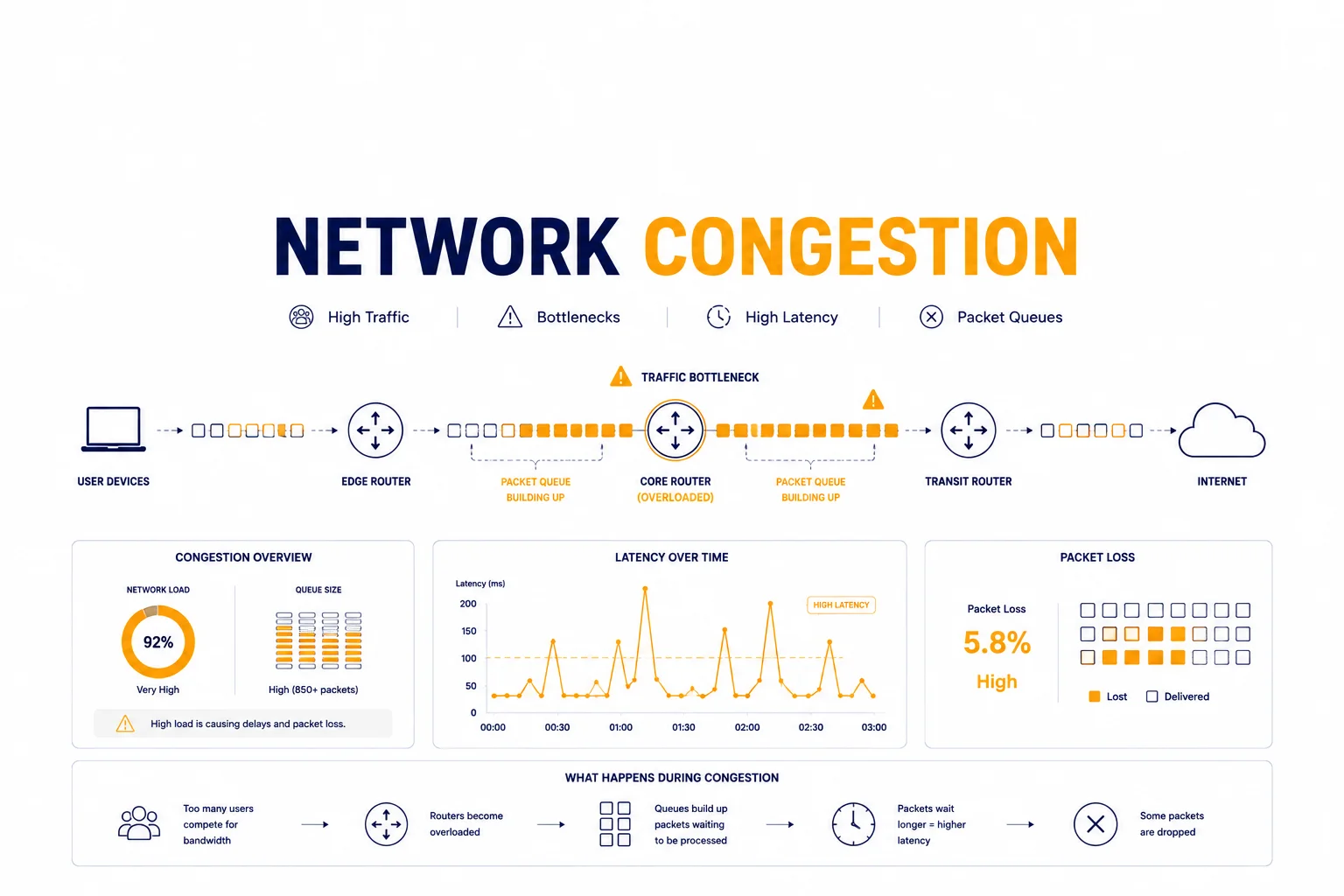 What Is Network Congestion? Causes, Symptoms and Real-World Impact