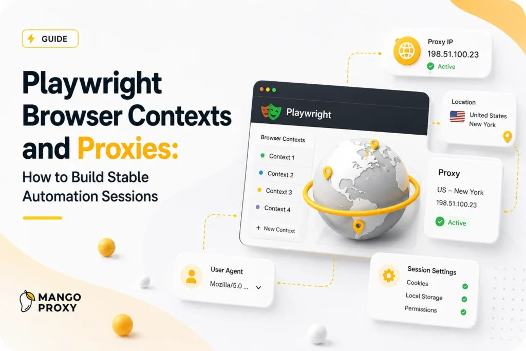 Playwright Browser Contexts and Proxies: How to Build Stable Automation Sessions