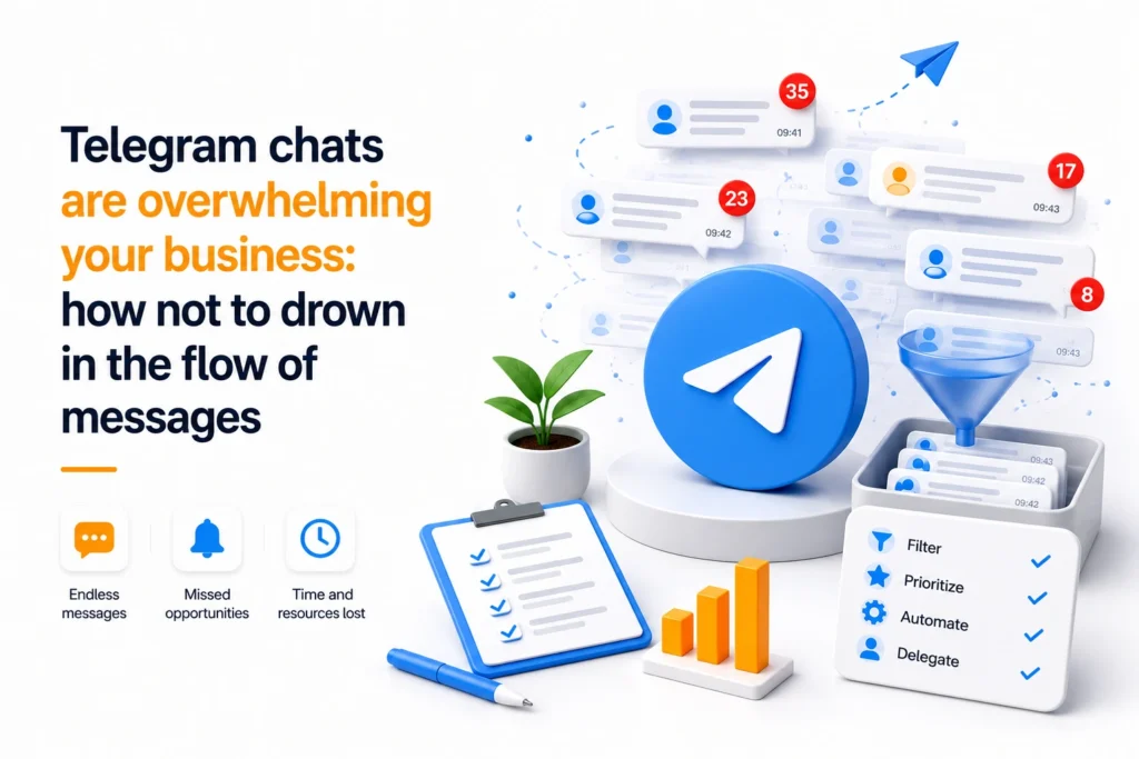 Telegram Conversations Are Overwhelming Businesses: How to Stay Afloat in a Flood of Messages