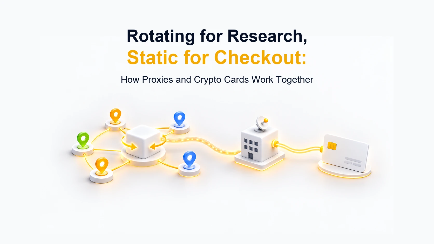 Rotating for Research, Static for Checkout: How Proxies and Crypto Cards Work Together